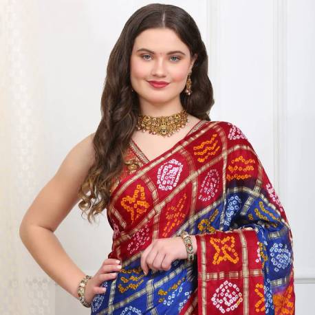 Gajji silk—a lightweight, glossy, vegetable-based satin-weave fabric—makes a striking 2025 comeback, cherished for its lustrous finish, vibrant prints, and roots in Gujarat and Rajasthan’s artisanal legacy.