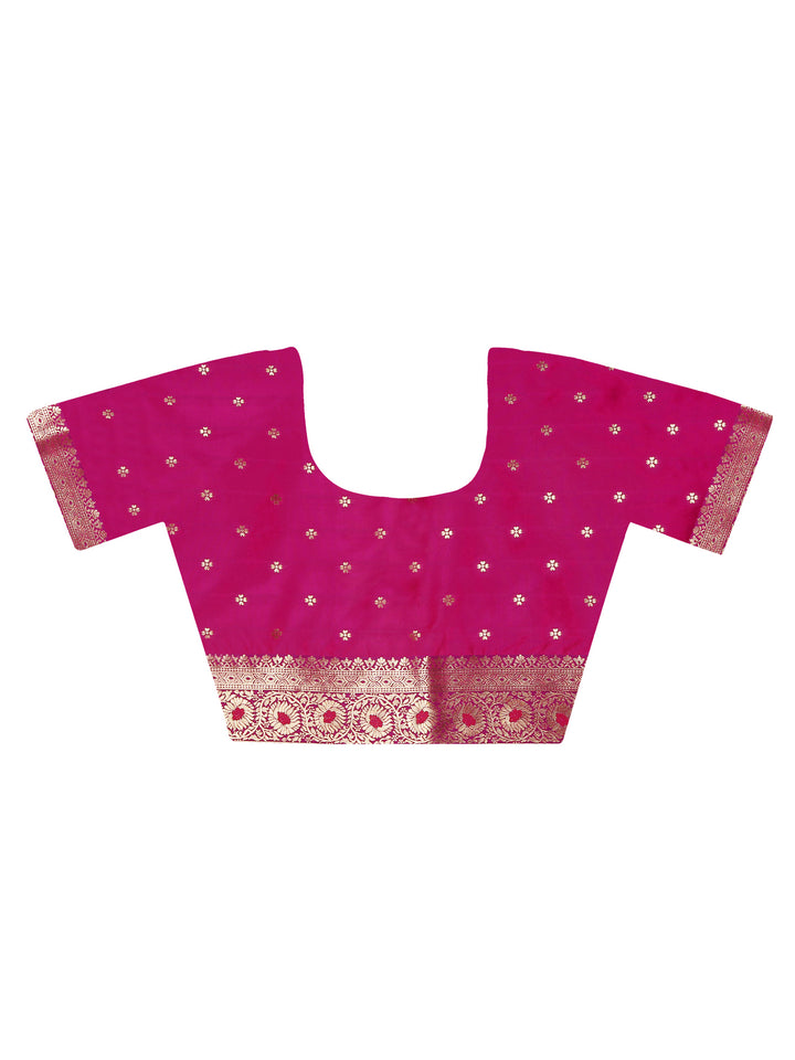 Pink Leheriya SIlk Saree