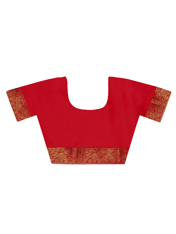 Hot Pink Jacquard Silk Saree