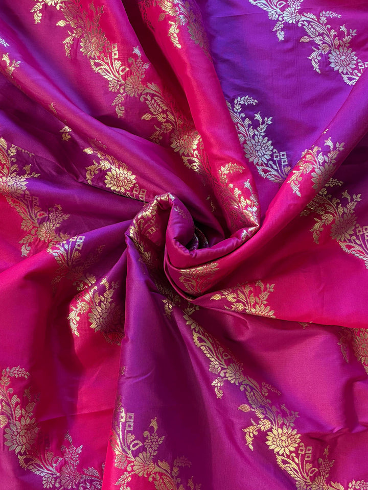 Pink Leheriya SIlk Saree