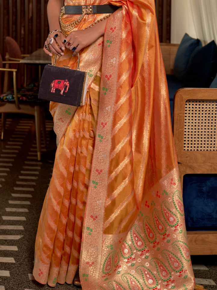 Leheriya Organza Saree