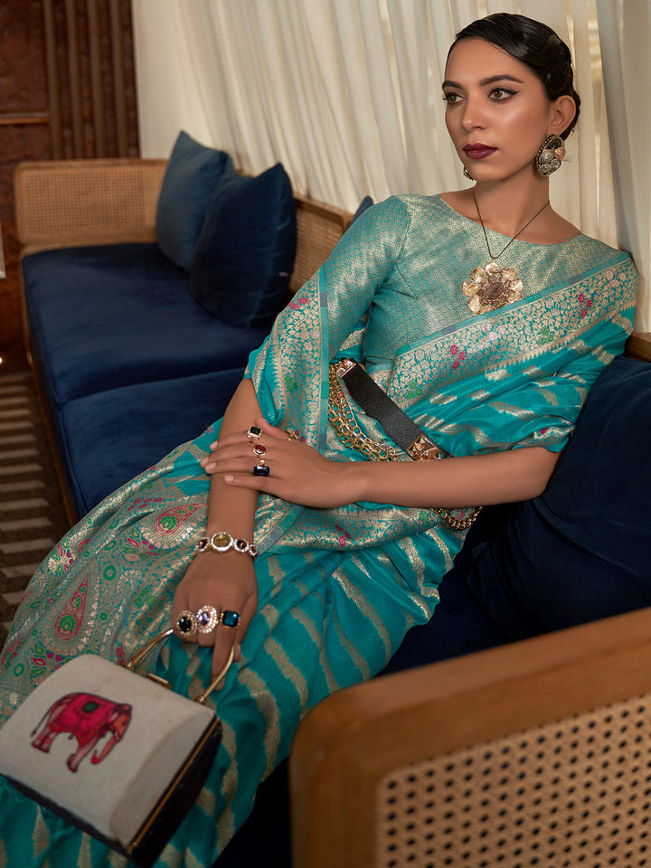 Leheriya Organza Saree