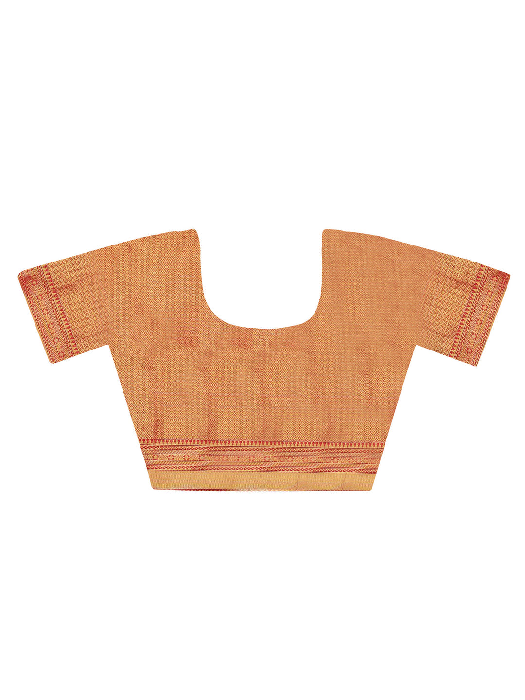 Orange Jacquard slik saree