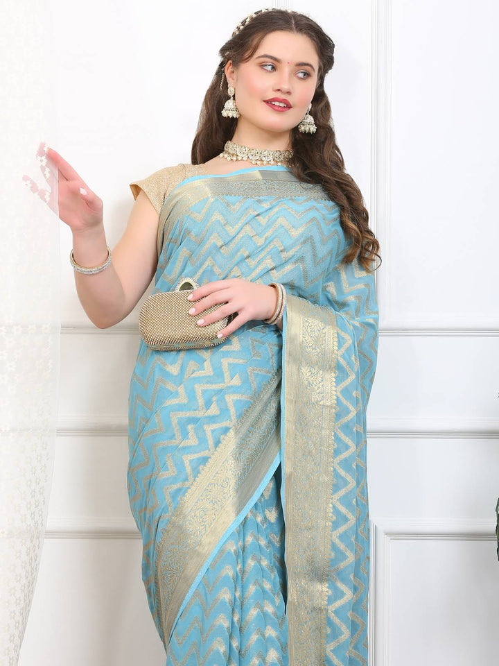 Leheriya Georgette Saree