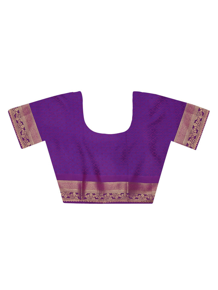 Purple Paisley Silk Saree
