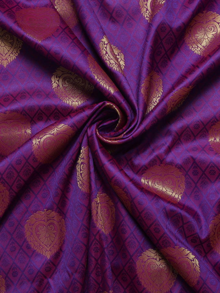 Purple Paisley Silk Saree