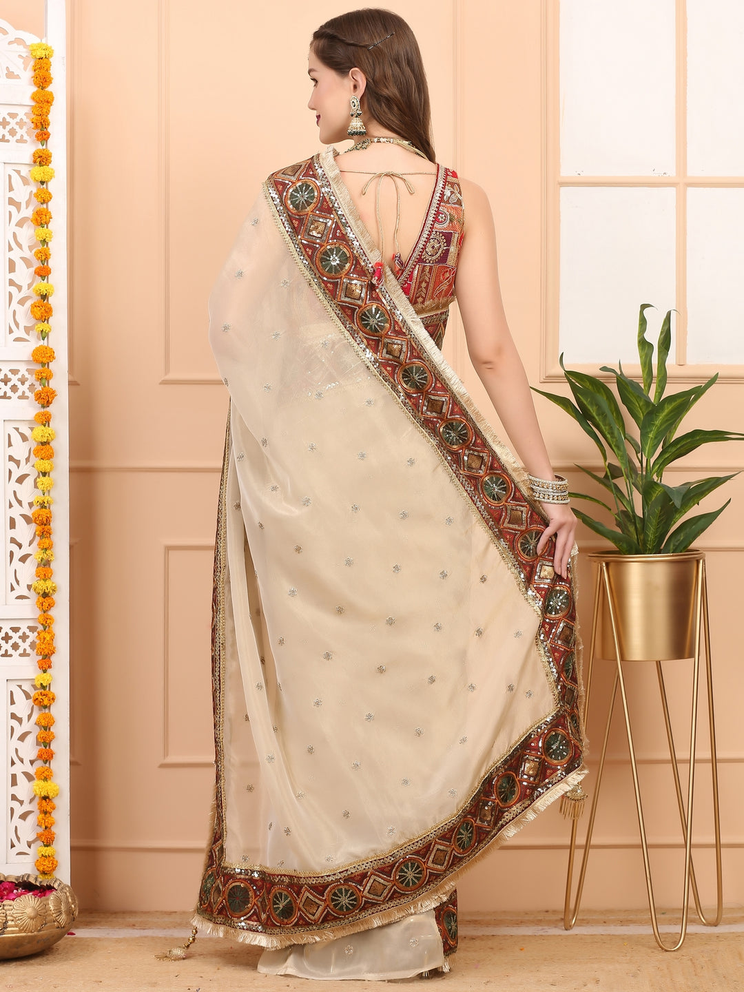 Gold Tissue Saree