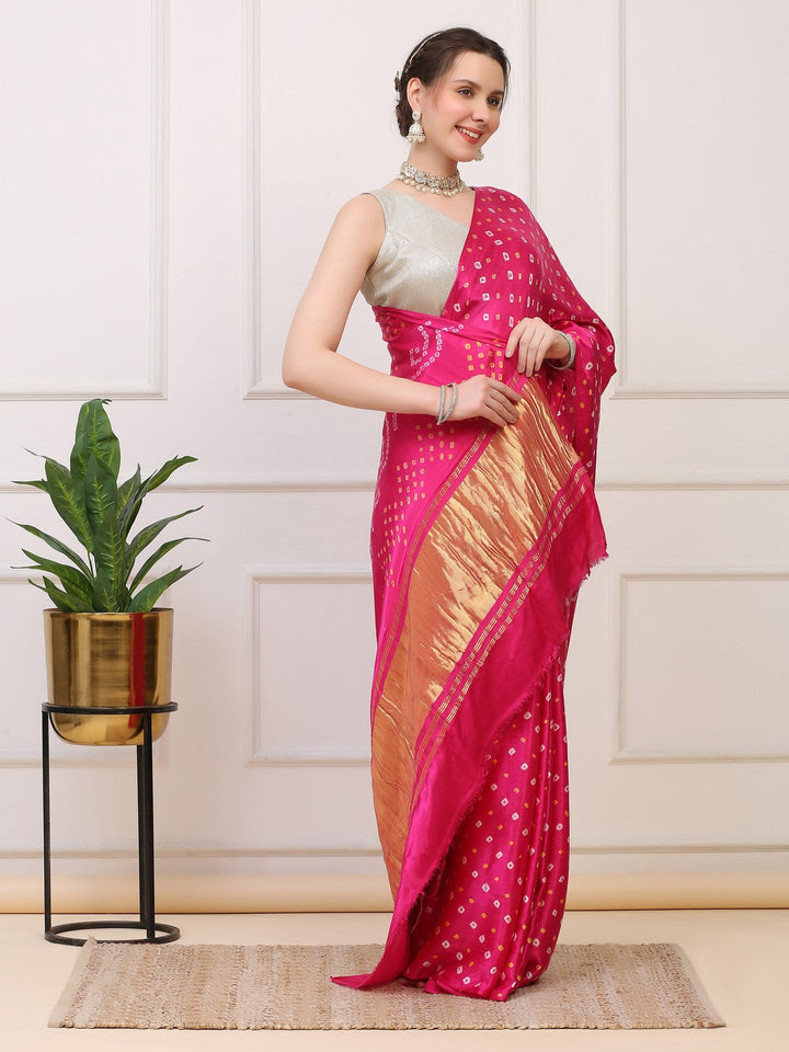Bandhini Modal Silk Saree