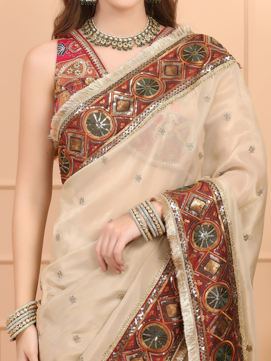 Gold Tissue Saree