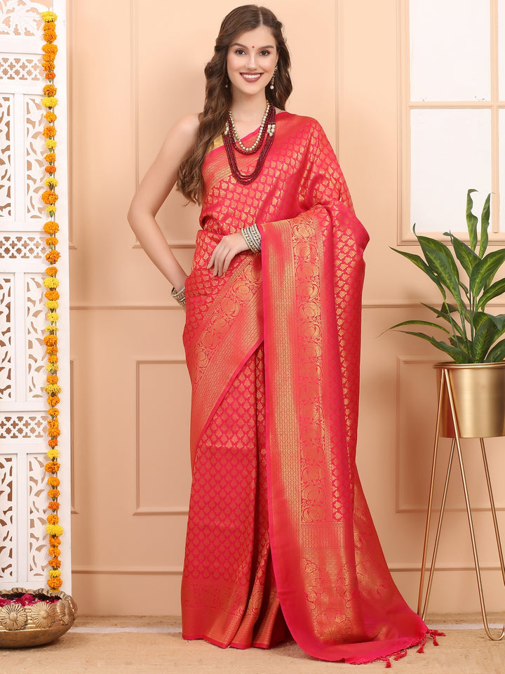 Empress Pink Silk Saree