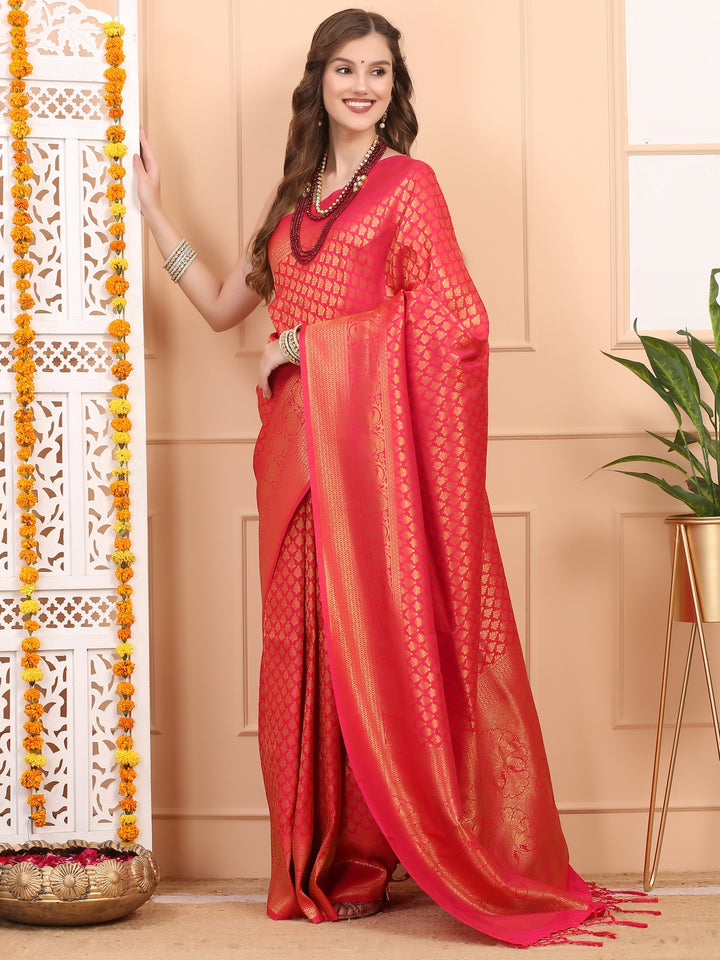 Empress Pink Silk Saree