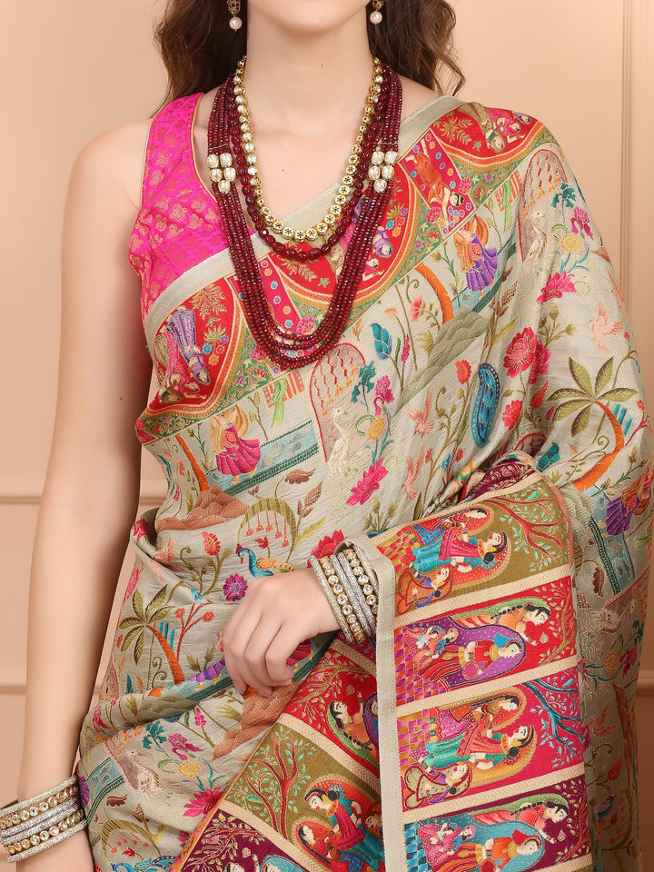 Pashmina Silk Saree