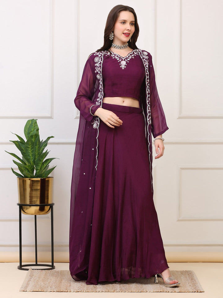Wine Skirt w/ Cape