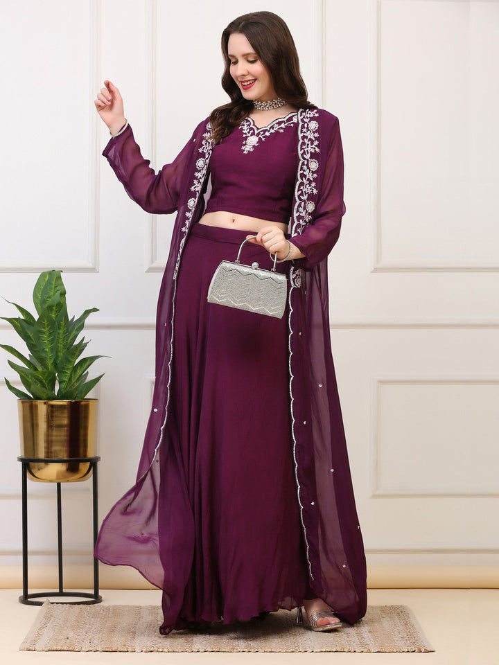 Wine Skirt w/ Cape