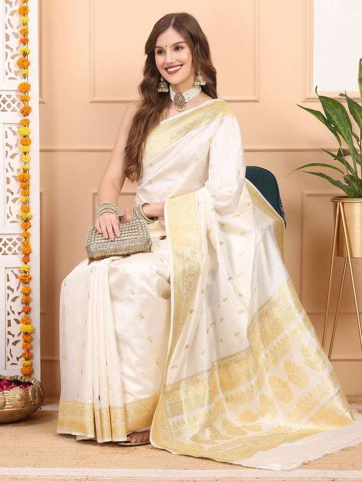 Ivory Cream Katan Silk
