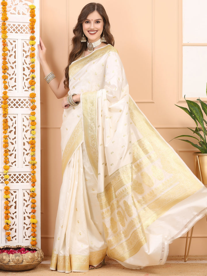 Ivory Cream Katan Silk
