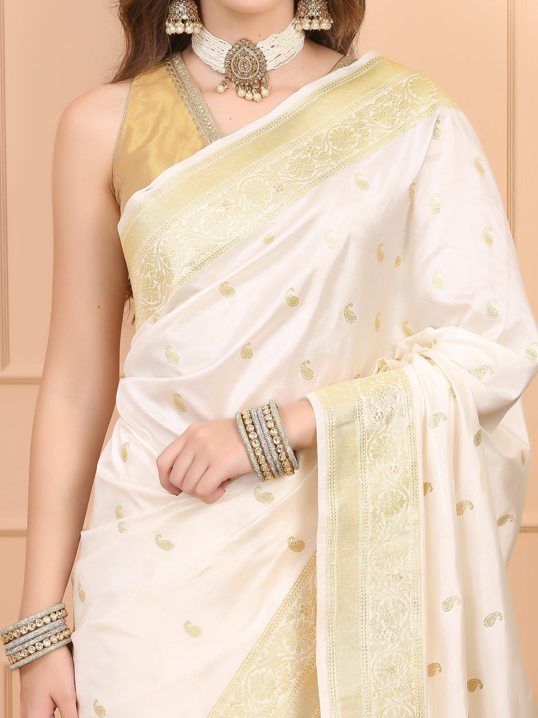 Ivory Cream Katan Silk
