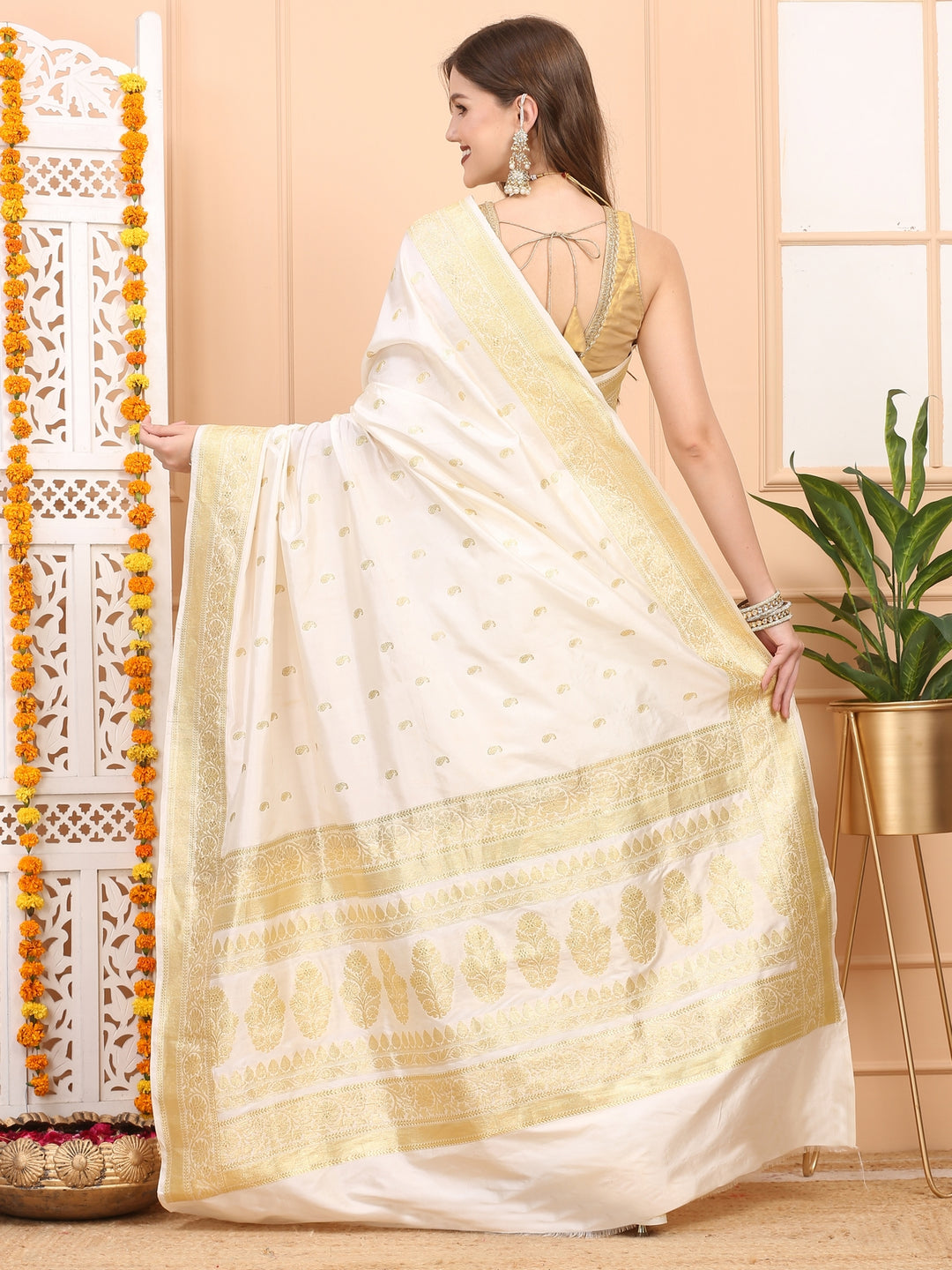 Ivory Cream Katan Silk