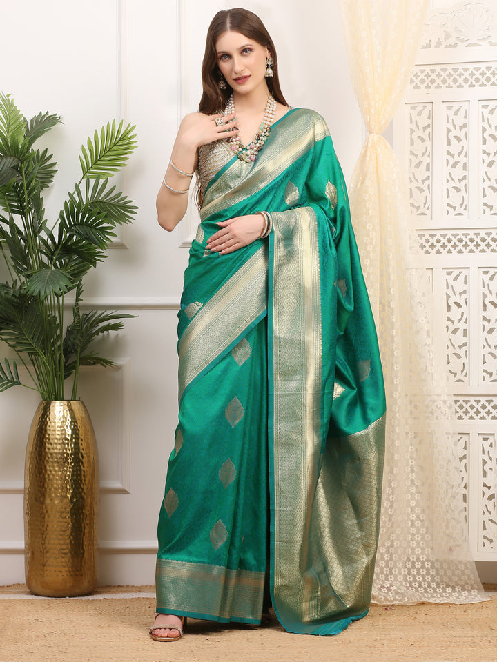Emerald Green Silk Saree