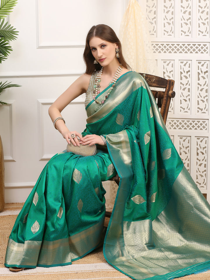 Emerald Green Silk Saree