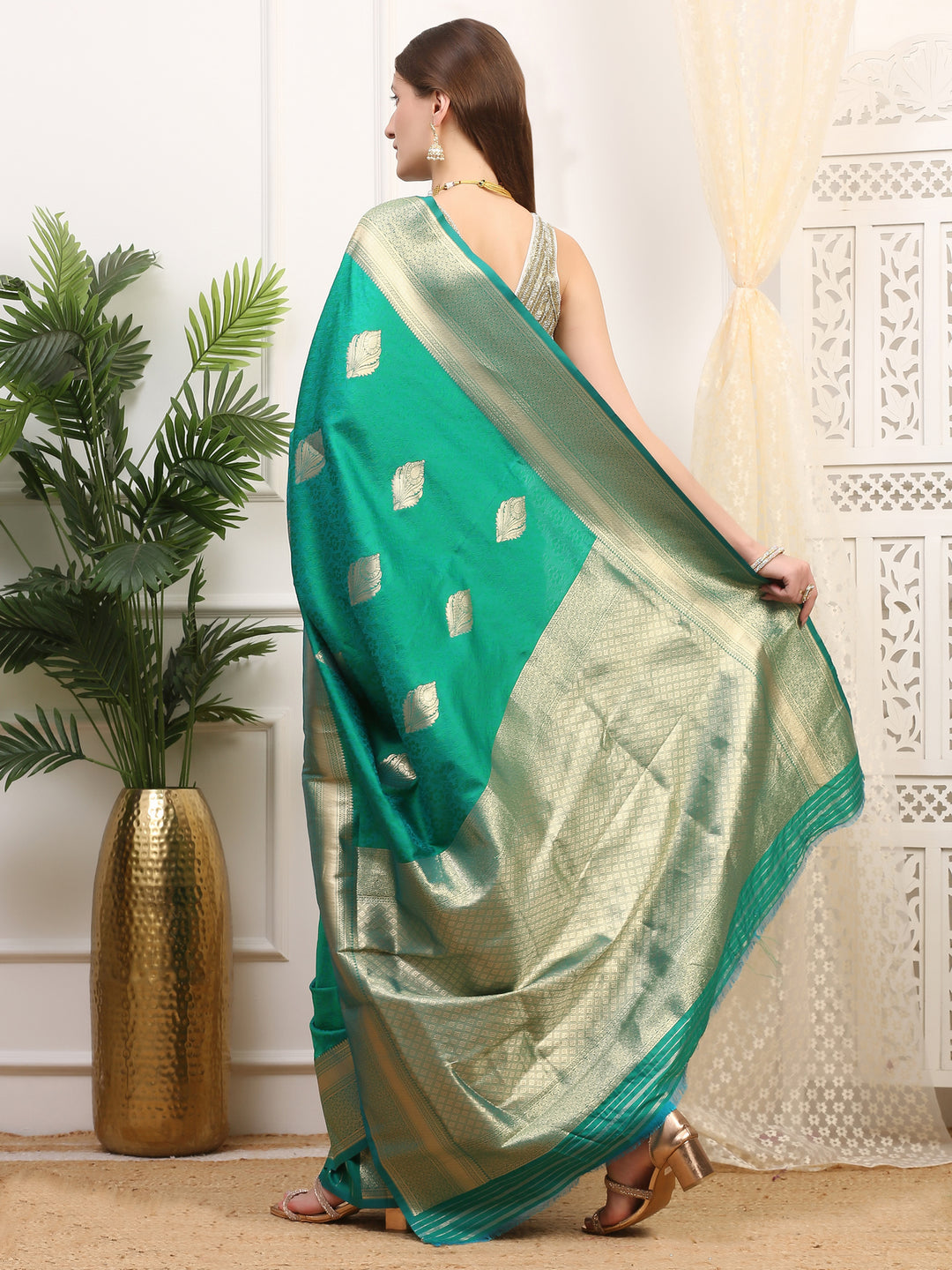 Emerald Green Silk Saree