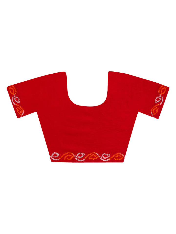 Red Gharchola Gajji Silk Saree