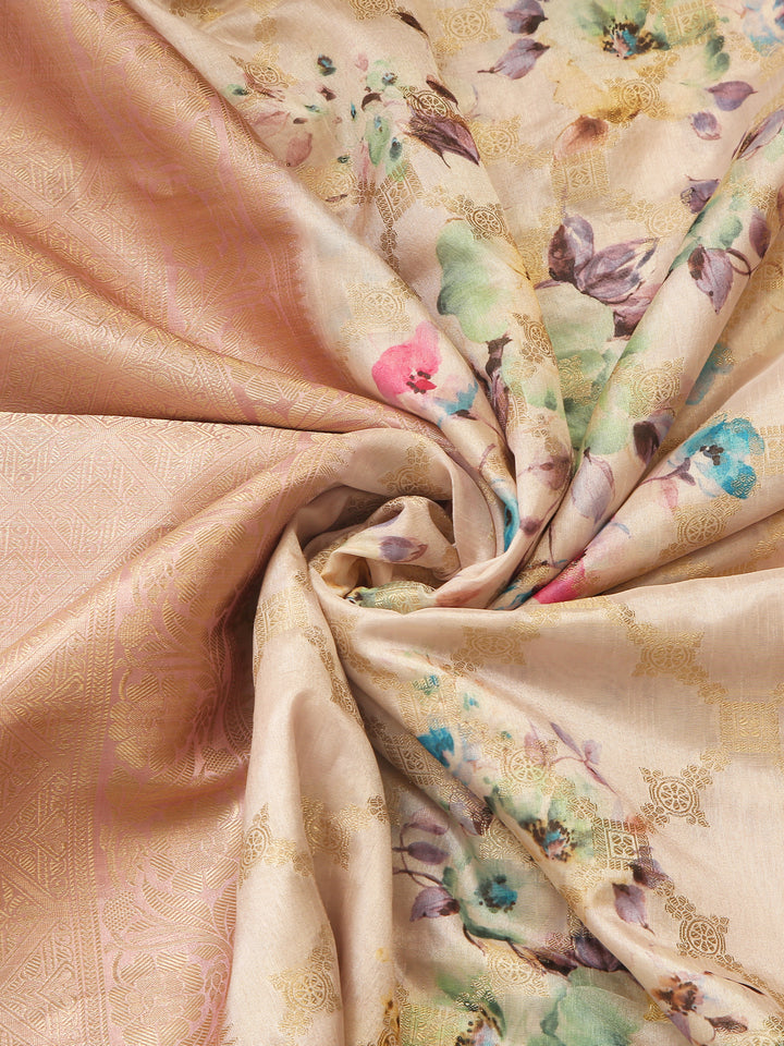 Mauve Organza Silk Saree