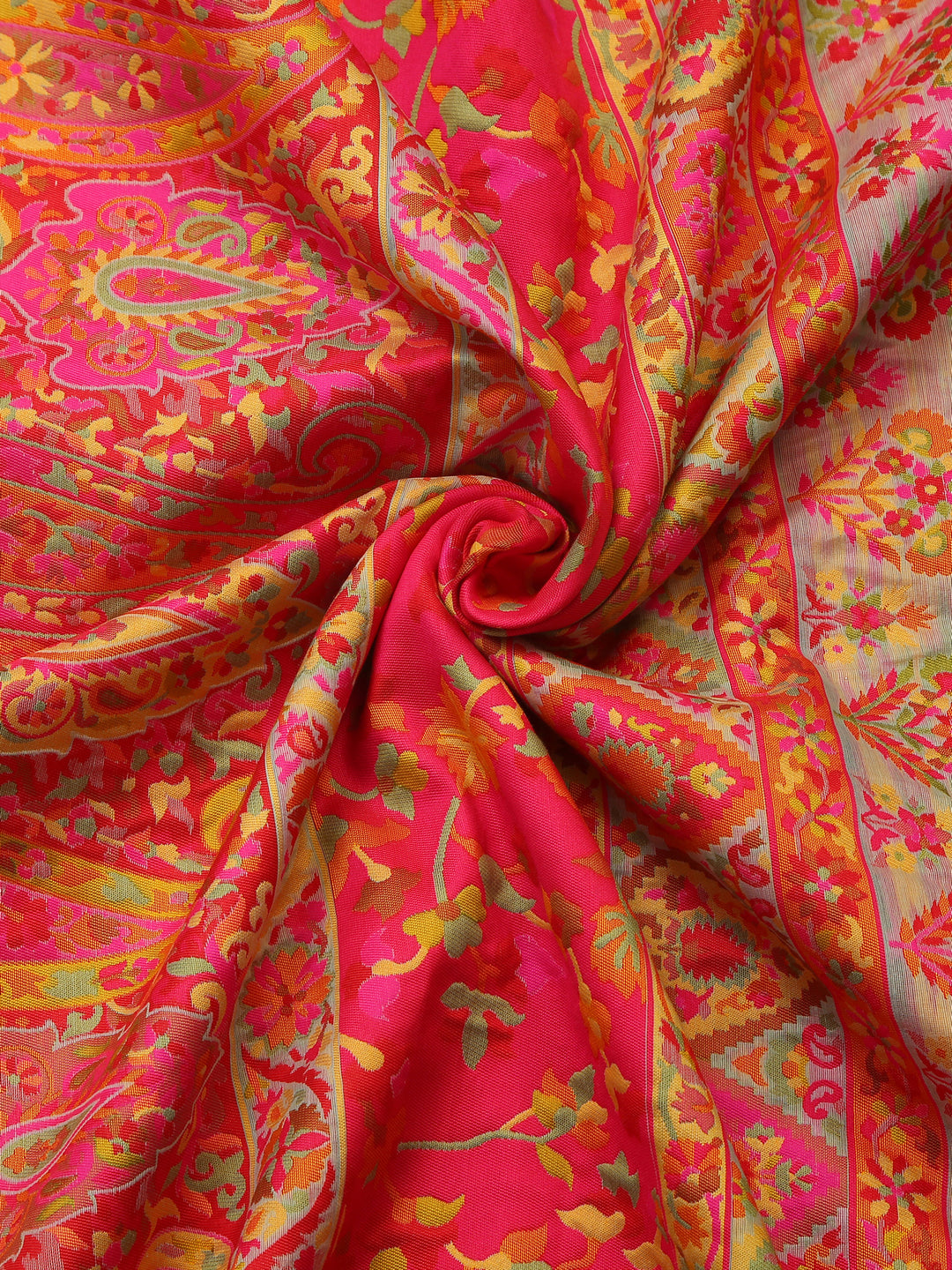 Mint Green Kashmiri Organza Saree