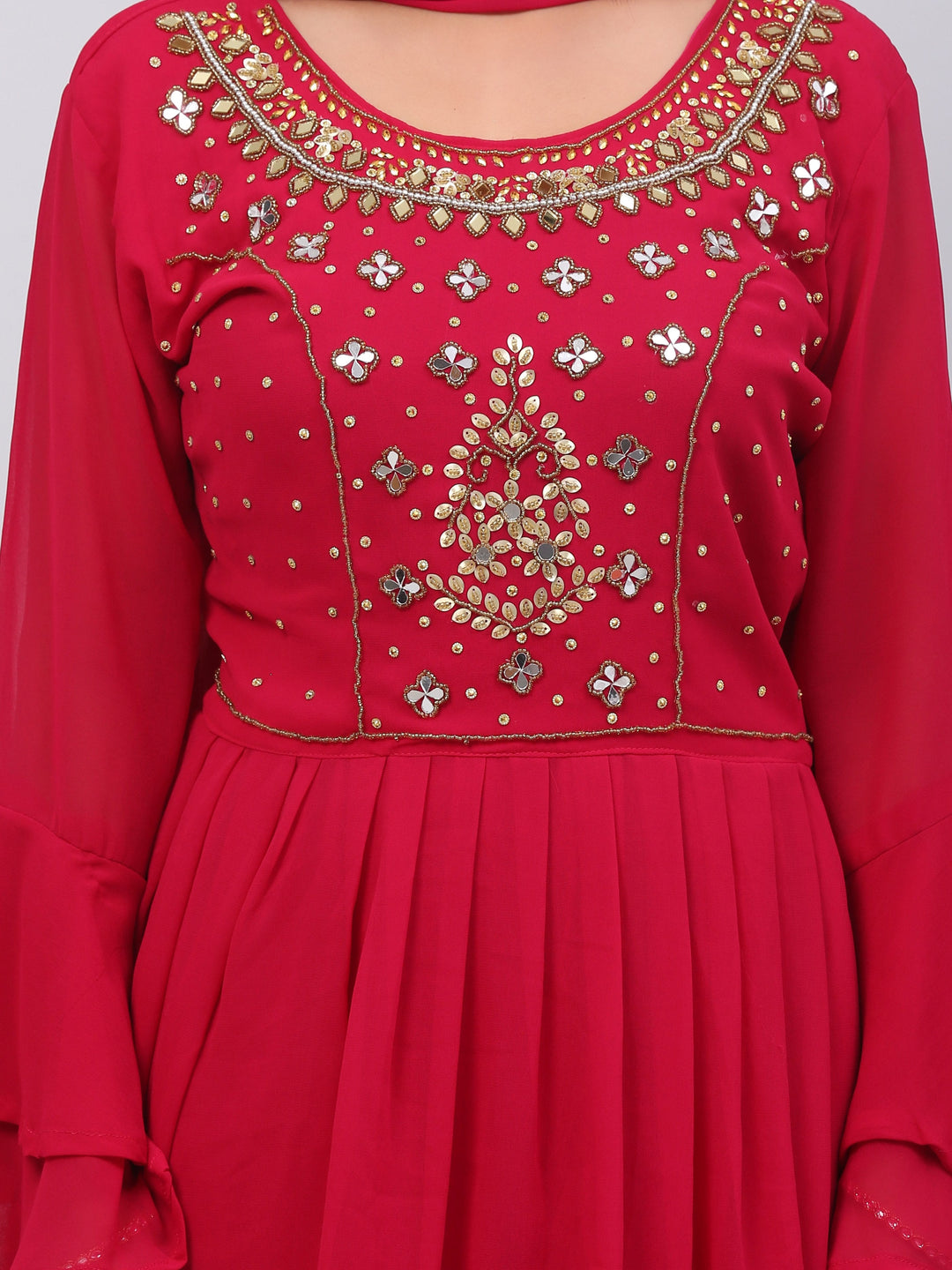 Red Georgette Suit