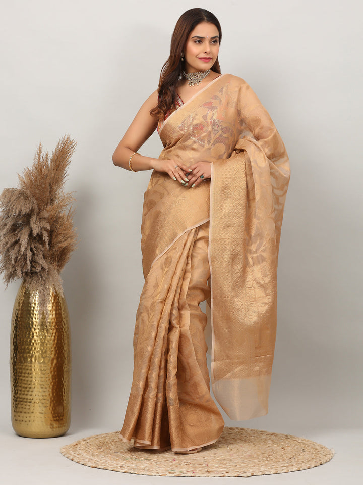Golden Kota Tissue Saree