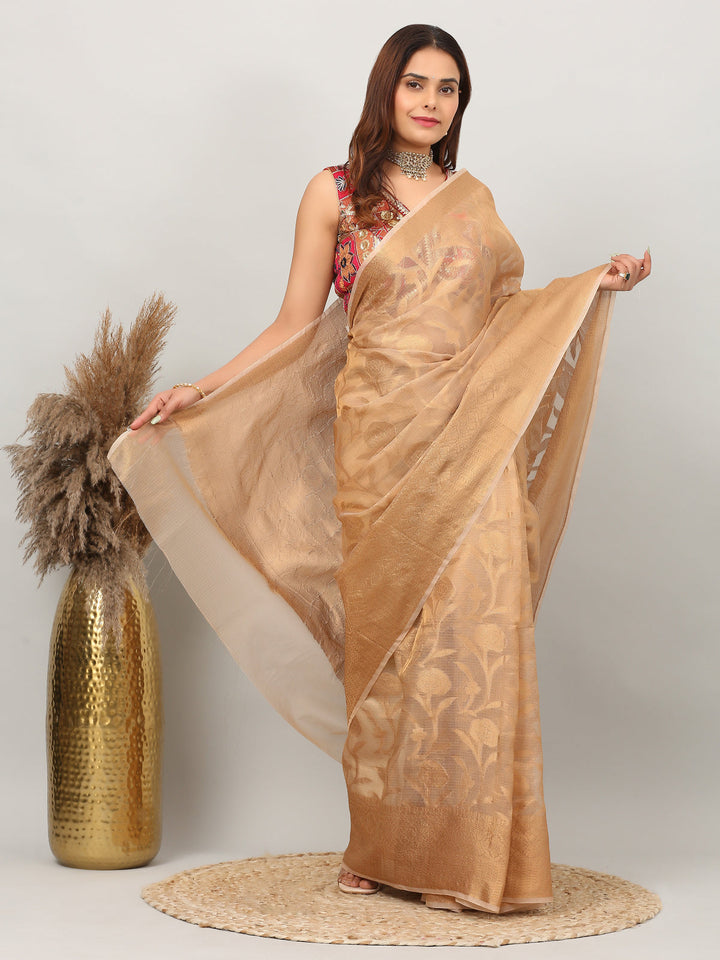 Golden Kota Tissue Saree