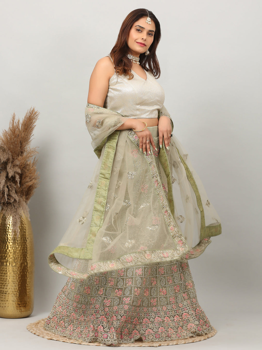Mint Green Lehenga
