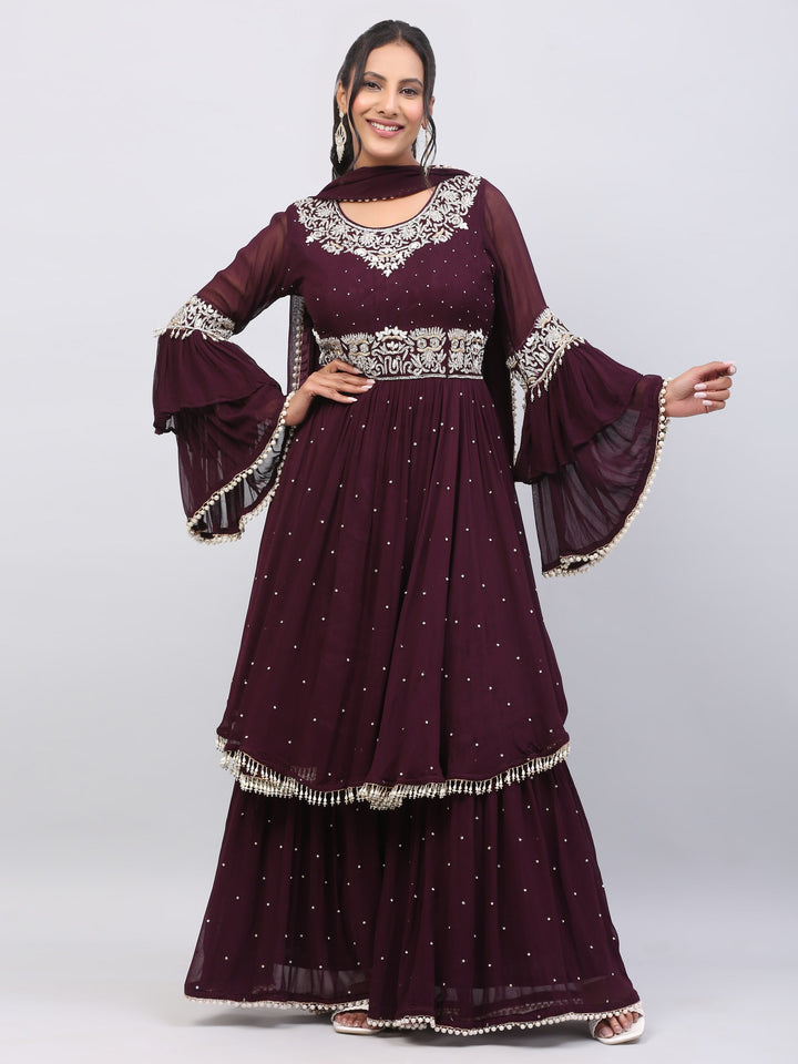Wine Garara Suit
