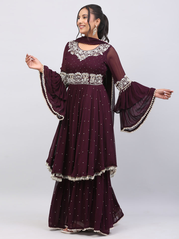 Wine Garara Suit
