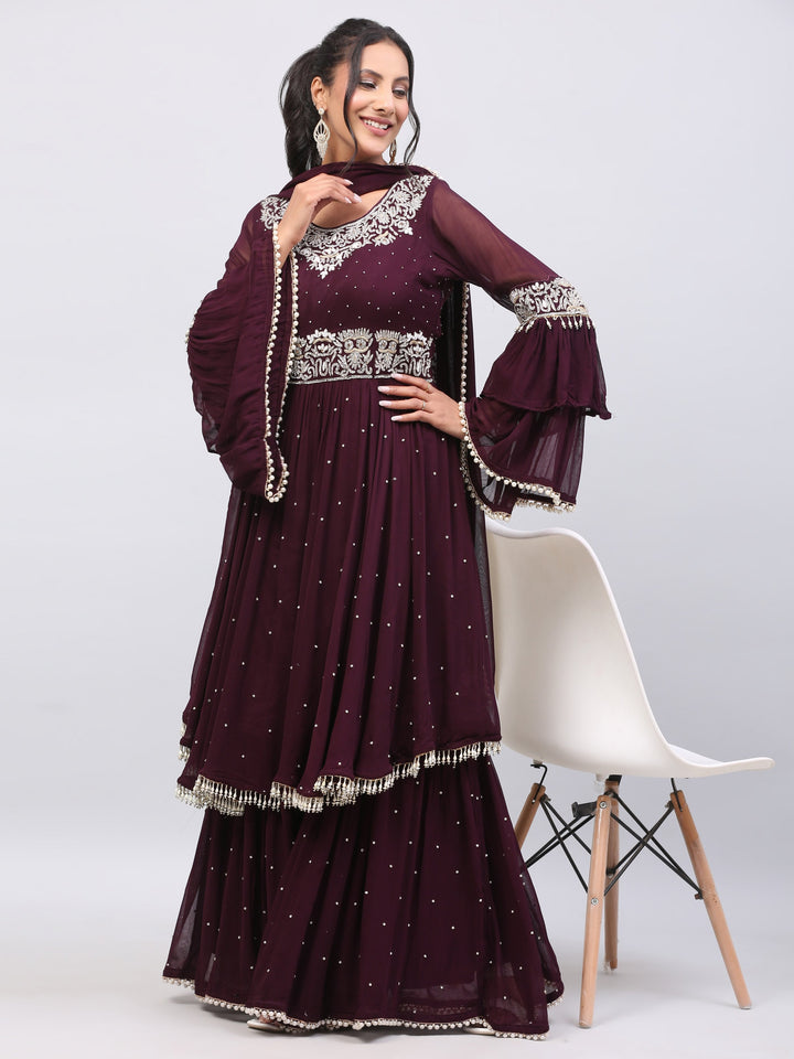 Wine Garara Suit
