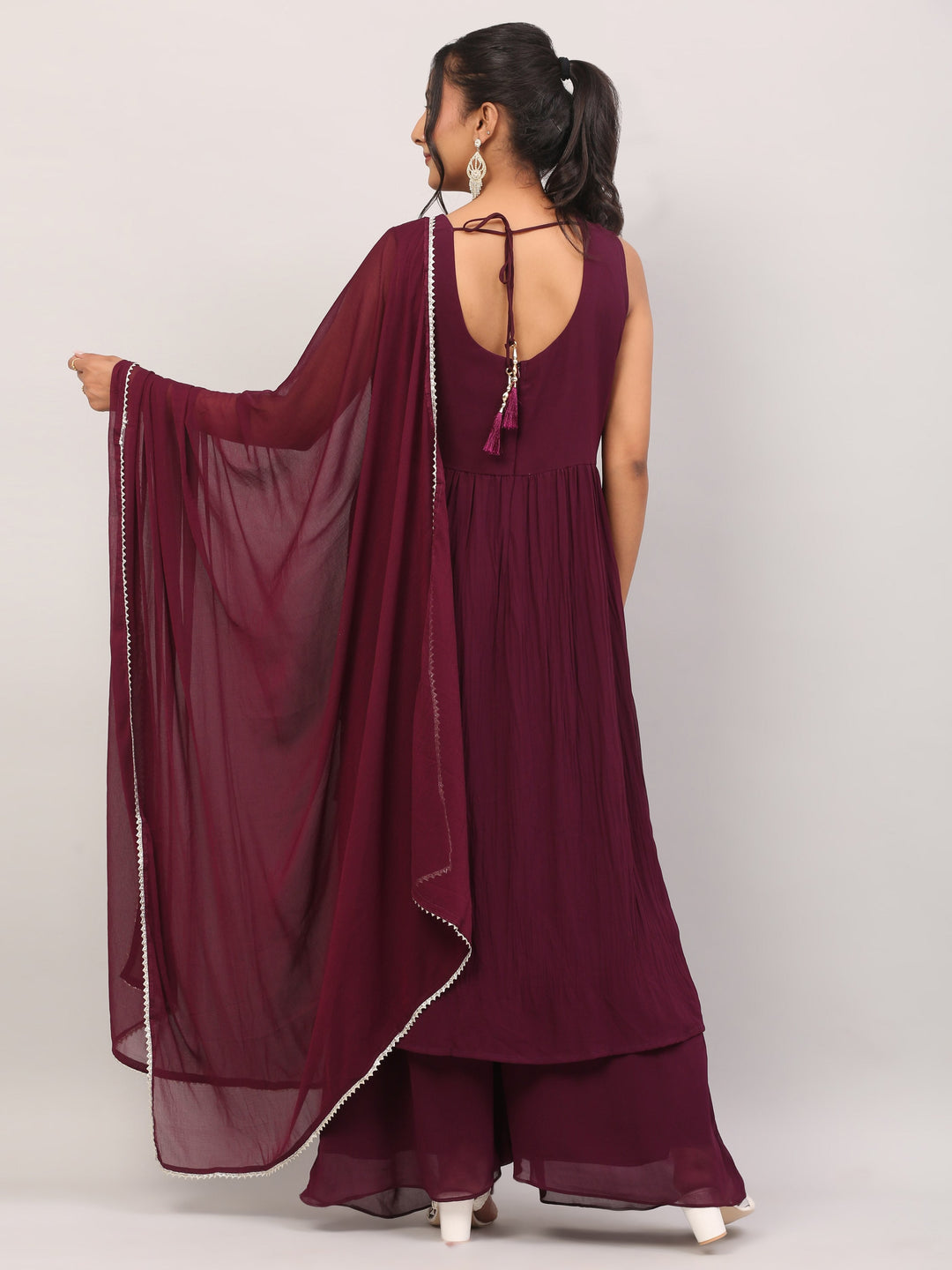 Wine Nayra Long Dress