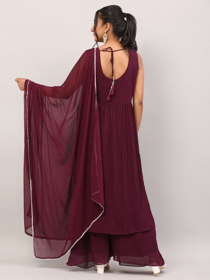Wine Nayra Long Dress