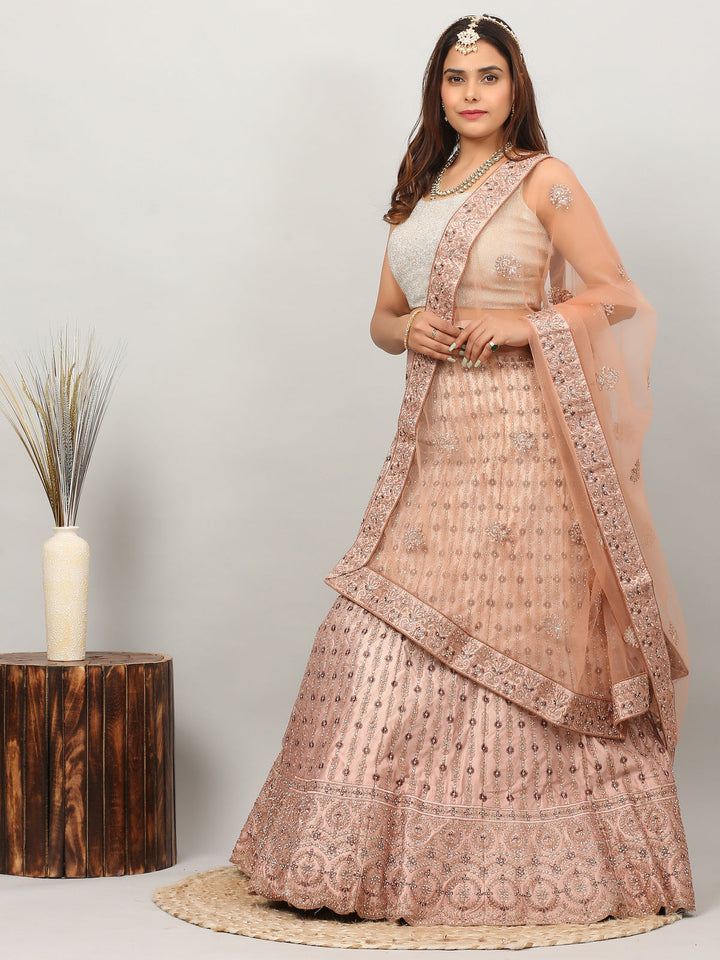 Gold and Brown Lehenga