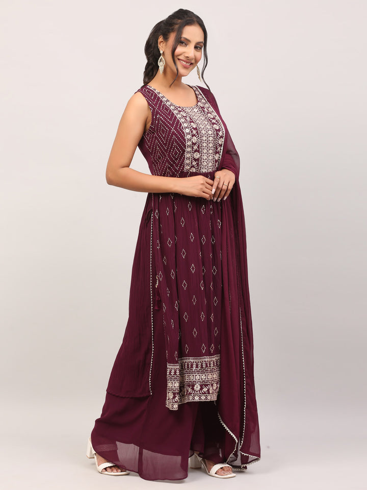 Wine Nayra Long Dress