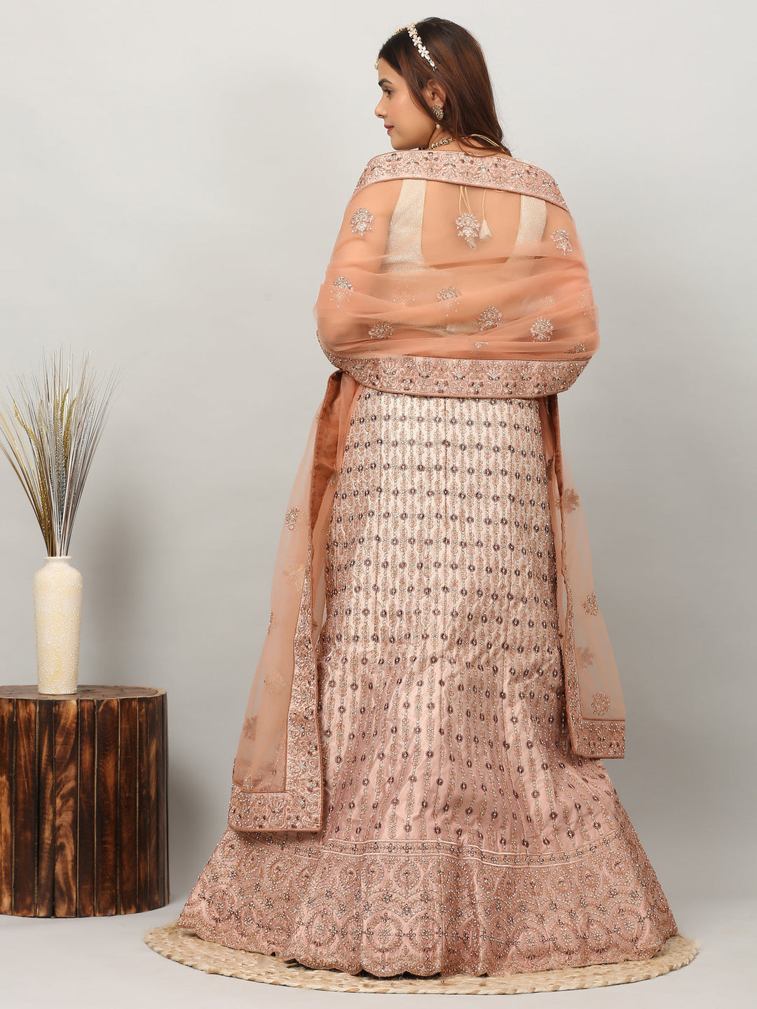 Gold and Brown Lehenga