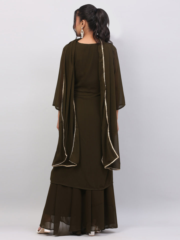 Bottle Green Skirt Dress