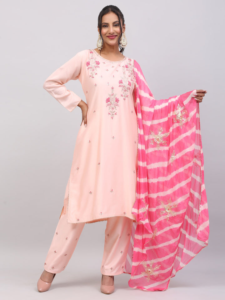 Pink Silk Suit