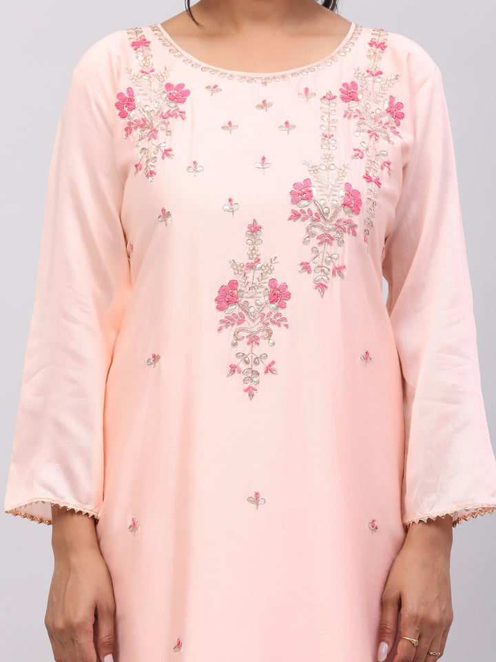 Pink Silk Suit