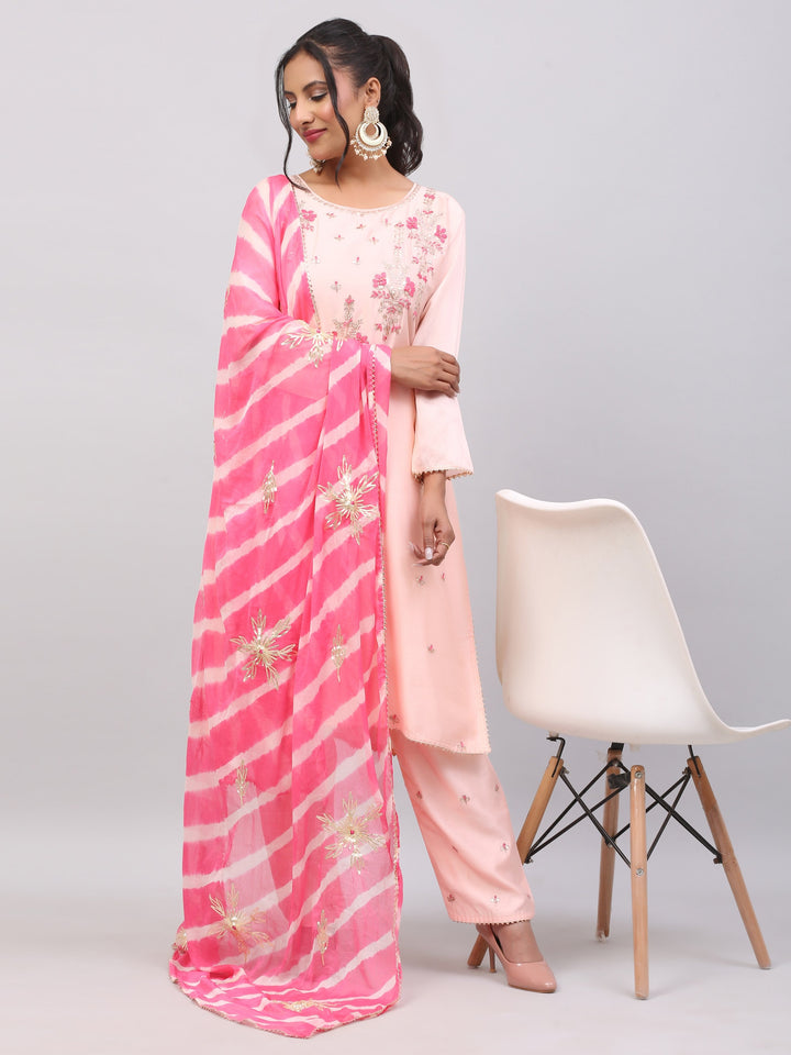 Pink Silk Suit