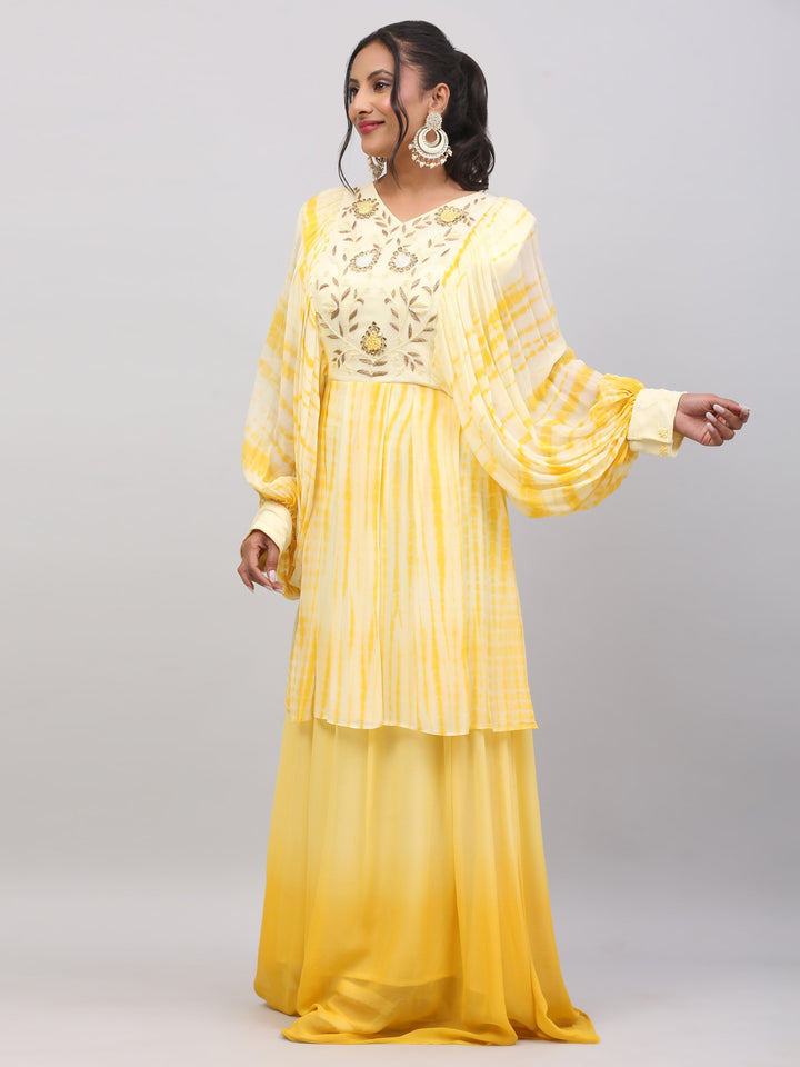 Yellow Ombre Long Dress