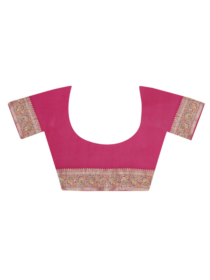 Ombre Pink Khaddi Georgette Silk Saree