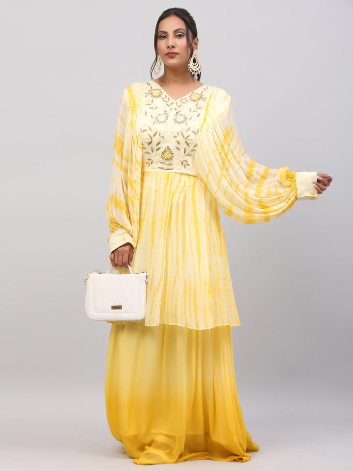 Yellow Ombre Long Dress