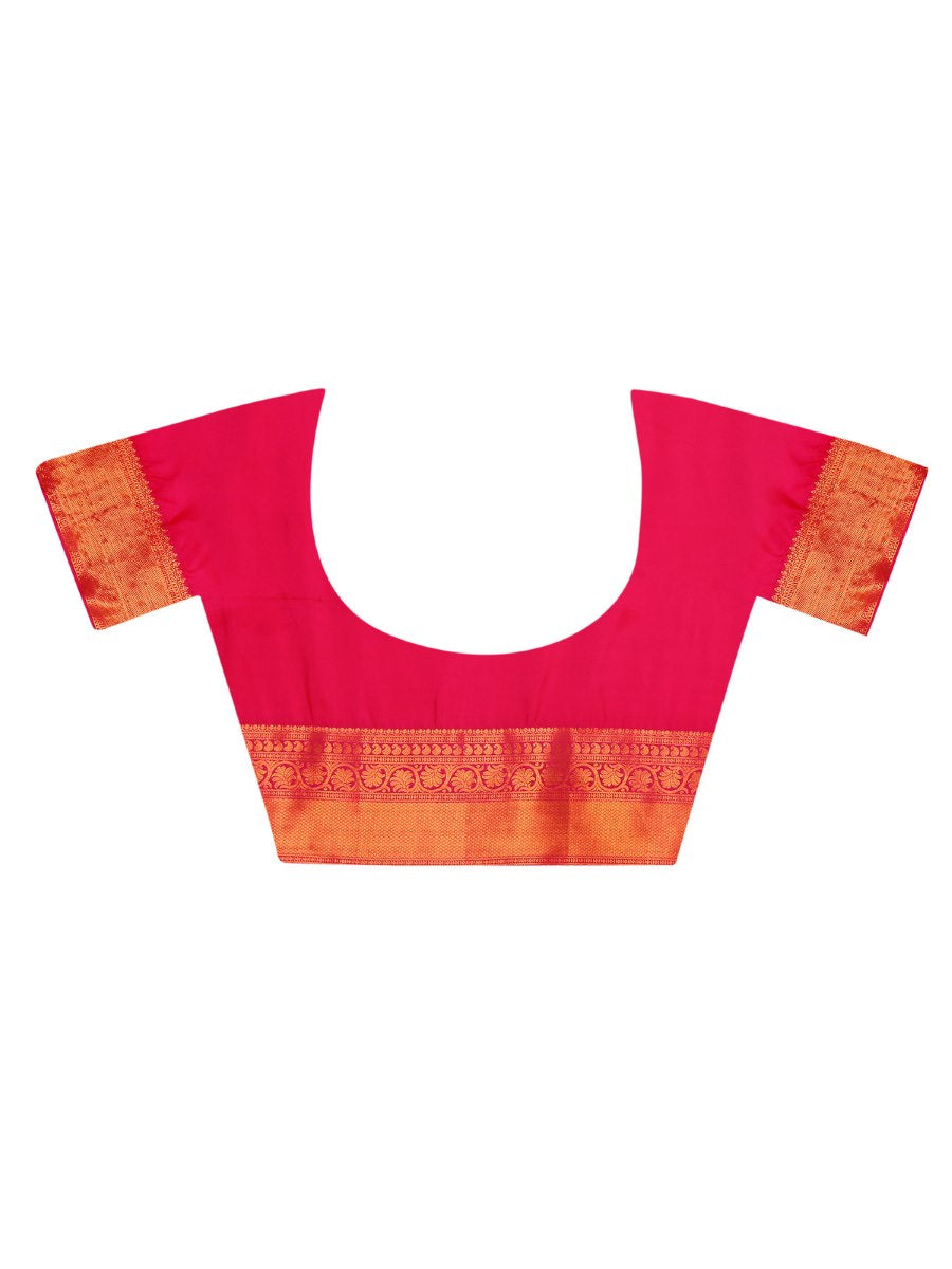 Green & Pink Kanjivaram Silk Saree