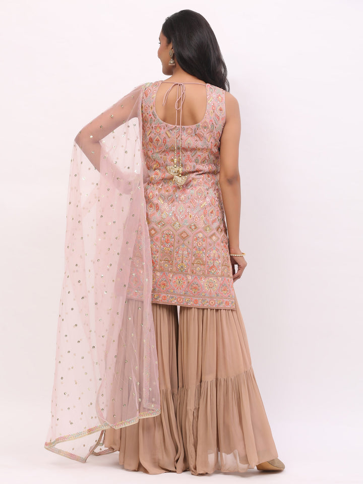 Blush Pink Jaquard suit