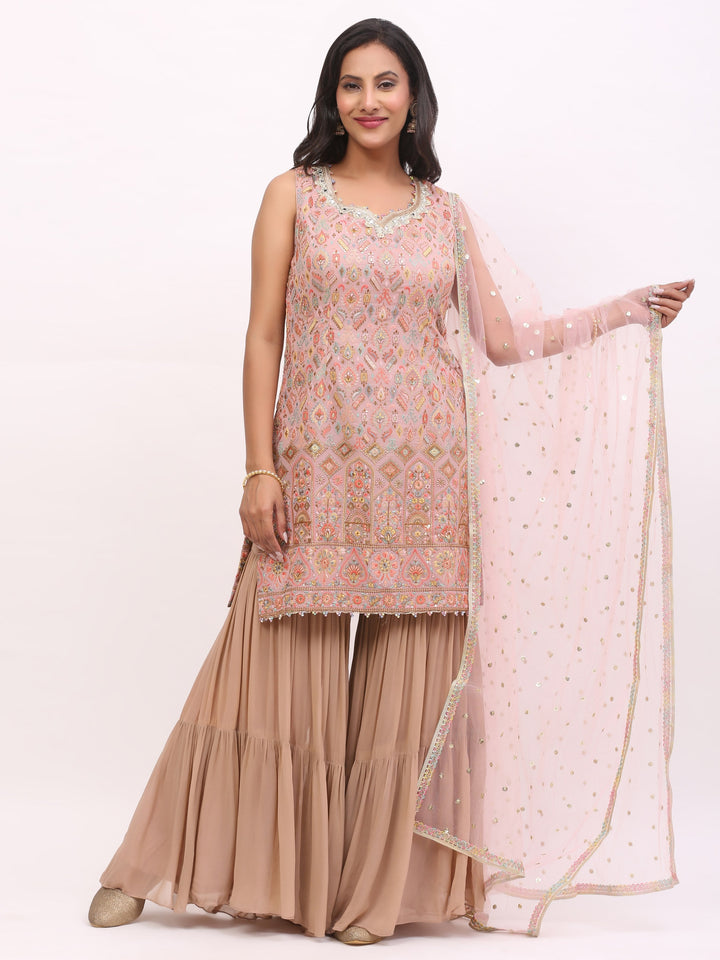 Blush Pink Jaquard suit